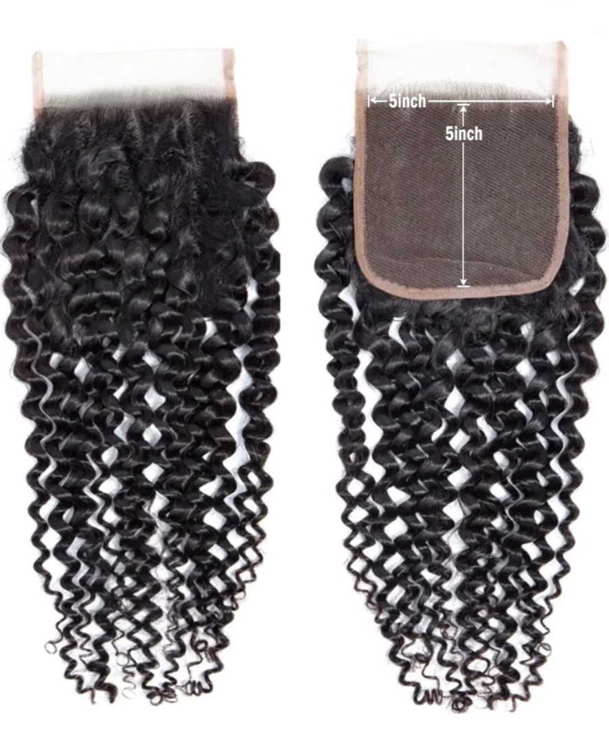 VIRGIN CURLY CLOSURE 5X5 LACE